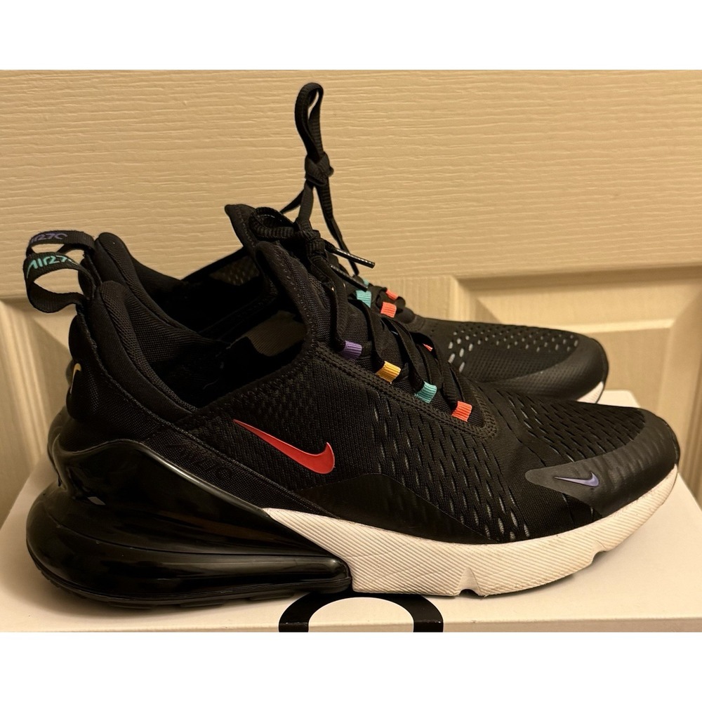 Nike‎ Air Max 270 Men's Size 11 Black Multi-Color Running Shoes AH8050-023